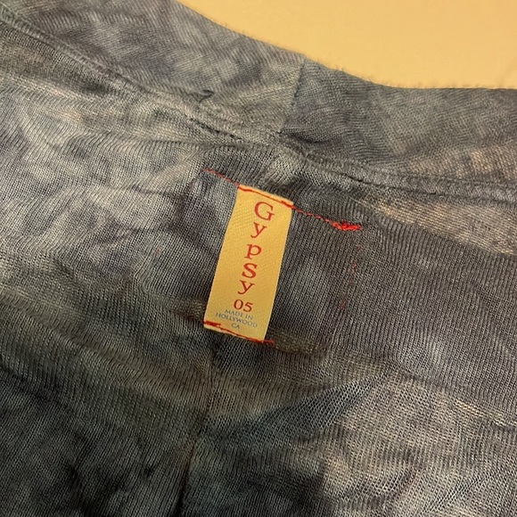 Gypsy 05 Blue Tie Dyed Cotton Boho Kimono - Women’s Size Large - Picture 8 of 8